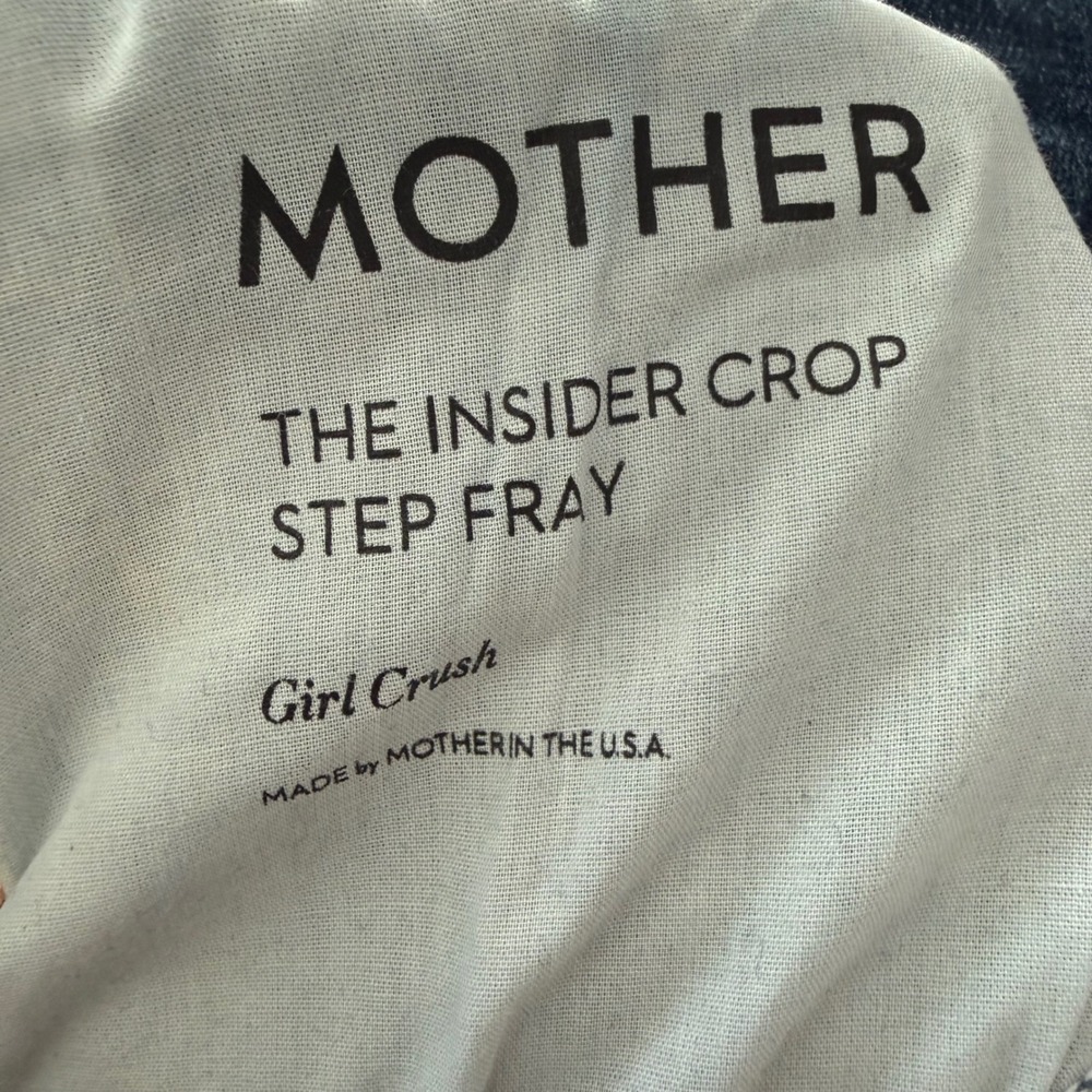 MOTHER The Insider Crop Step Fray Jeans in Girl Crush Cropped Size 27 - Picture 13 of 14